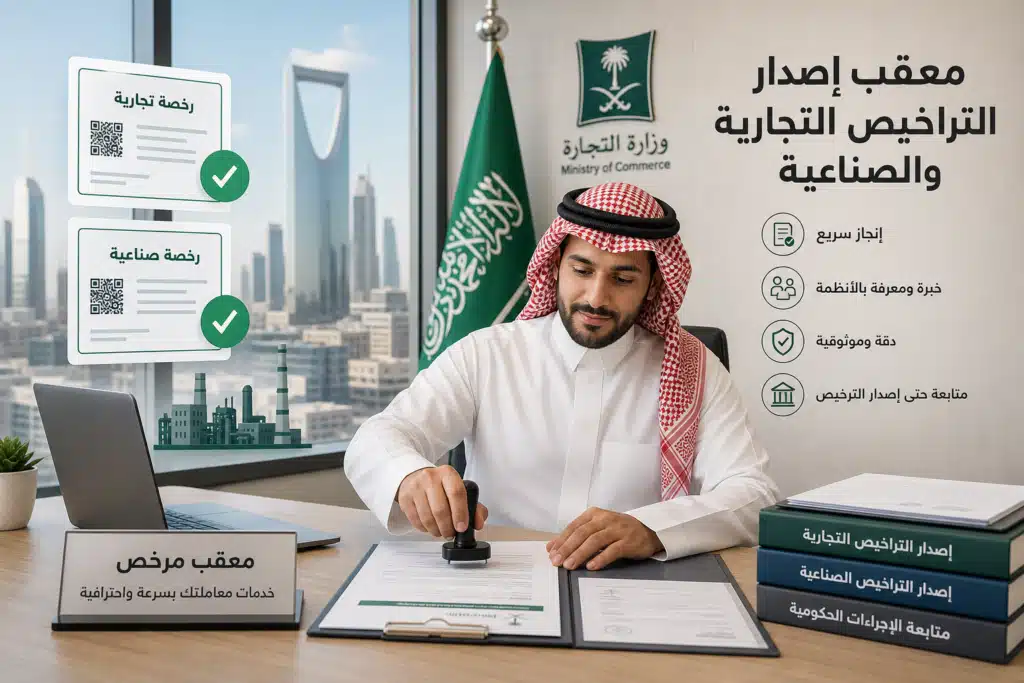 معقب إصدار التراخيص التجارية والصناعية