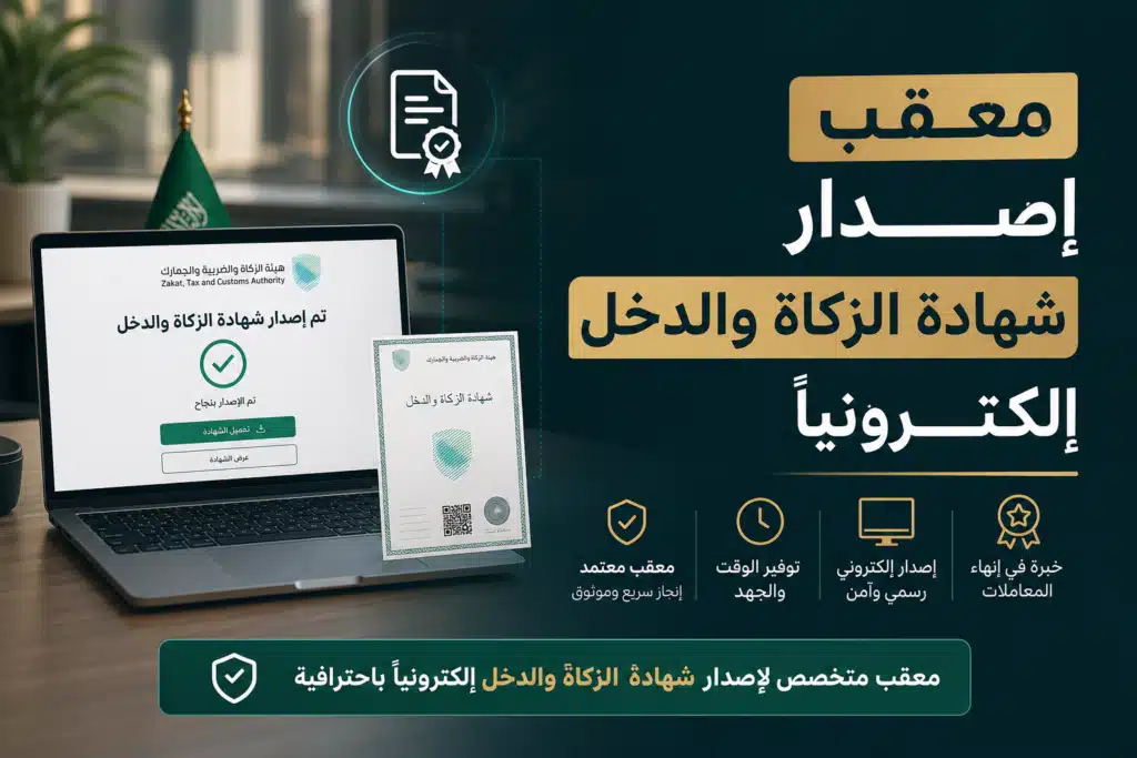 معقب اصدار شهادة الزكاة والدخل إلكترونيا