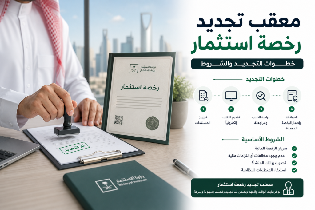 تجديد رخصة استثمار 