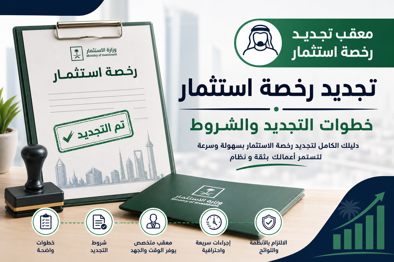 معقب تجديد رخصة استثمار: خطوات التجديد والشروط