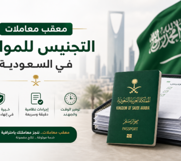 Illustration of معقب معاملات التجنيس للمواليد في السعودية