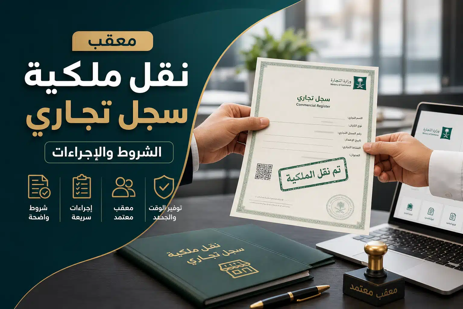 معقب نقل ملكية سجل تجاري: الشروط والإجراءات