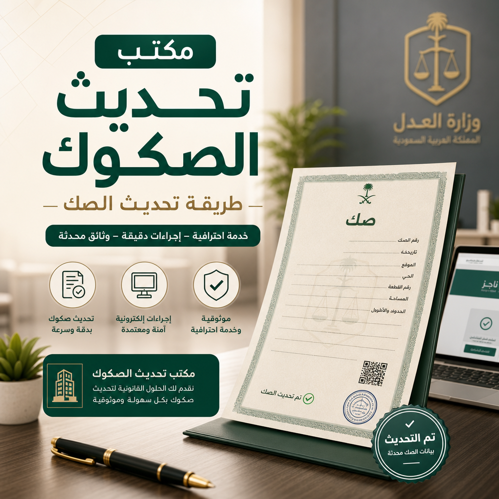 مكتب تحديث الصكوك وطريقة تحديث الصك